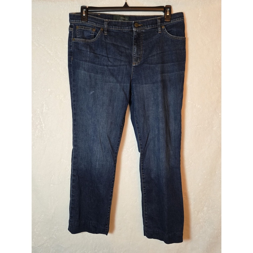 Lauren Jeans Co Ralph Lauren Women's Size‎ 14P Dark Wash Classic Straight